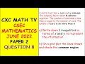 CSEC MATHEMATICS JUNE 2022 QUESTION 8 WORK THROUGH LINEAR PROGRAMMING