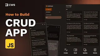 Create Read Update Delete CRUD in JavaScript Note Taking App Tutorial