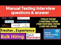 Types of Testing Functional testing Non functional testing Grey box testing Manual testing Ty