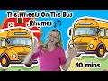 The Wheels on the Bus Go Round and Round Songs - Nursery Rhymes