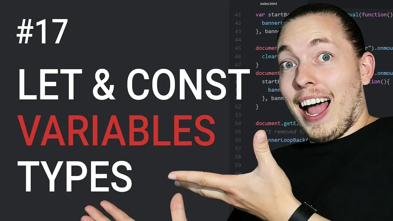 17: Let and Const Variables | JavaScript Block Scope and Function Scope | JavaScript Tutorial