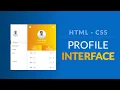 HTML CSS tutorial - coding UI profile