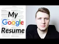 The Resume That Got Me Into Google software engineer resume tips
