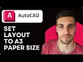 How to Set Layout to A3 Paper Size in AutoCAD 2026 Page Setup Guide