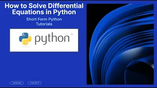 How to Solve Differential Equations in Python with SymPy Beginner-Friendly Tutorial