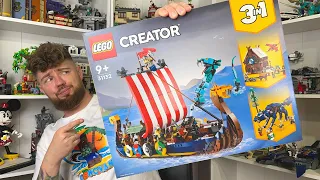 LEGO CREATOR 31132 | STATEK WIKINGÓW I WĄŻ Z MIDGARDU | RECENZJA