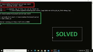 How to fix start script error when running npm start command npm start error in express server