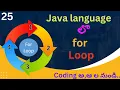 For loop in Java Telugu For loop in Java example program in Telugu Factorial program in Java