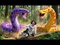 Lagu Alone girl faced giant yellow , purple anaconda near the forest || snake video || adventure story