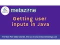 Java tutorials for beginners - Getting user input in java Tutorial 9