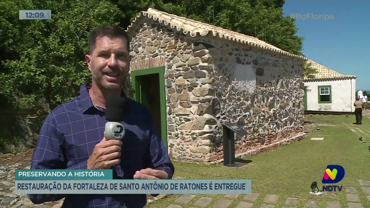 Restauração da fortaleza de Santo Antônio de Ratones é entregue em Florianópolis