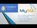 Part - 10 How to set limitations by using MySQL Limit Clause Crisp Metrics