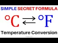 Celsius Fahrenheit Conversion Secret Formula Quick Simple Method