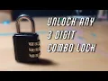 How To Unlock ANY 3-DIGIT COMBO LOCK in 1 minute