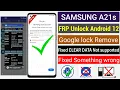 Samsung A21s Frp Bypass Android Without Pc Samsung FRP Bypass clear data Not Supported