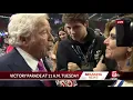 Bob Kraft Maria Stephanos share sweet moment after Pats win