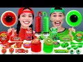 Download Lagu ASMR MUKBANG 빨간색 음식 VS 초록색 음식 챌린지 | ASMR 먹방 슈퍼히어로 헐크 VS 데드풀 캔디 디저트