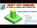 Swept Cut Command in Solid works Tutor Surface Sweep Cut COGNITION