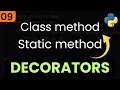Python Tutorials - Class method and Static method Decorators Instance and Class Variable