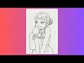 Zoey Coloring K Pop Demon Hunters Satisfying Relaxing Art