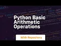 python basic arithmetic operations