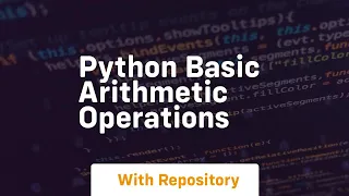 python basic arithmetic operations