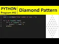 Python Program - Print Diamond Shape Star Pattern in Python
