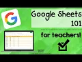 Google Sheets 101 for Teachers