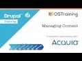 Drupal 8 Beginner Lesson 31 Managing Content