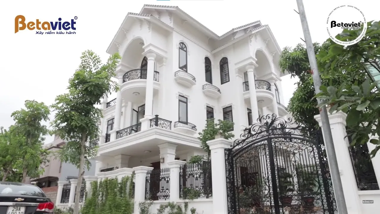 Mẫu thiết kế biệt thự 3 tầng tân cổ điển châu Âu tuyệt đẹp tại Hạ Long