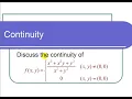 Describing the Continuity of a Function of Two Variables