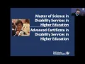 MS Advanced Certificate in Disability Services in Higher Ed Information Session CUNY SPS