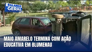 Blumenau encerra Maio Amarelo com simulado de acidente no trânsito