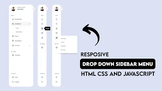 Responsive Sidebar Menu using HTML CSS and JavaScript Dropdown Side Navigation Bar