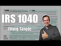 2024 IRS Form 1040 Walkthrough Filing Single