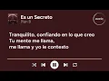 Plan B - Es un Secreto (Letra/Lyrics) "es un secreto de tu mirada y la mía"