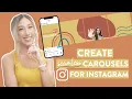 HOW TO EASILY CREATE A SEAMLESS INSTAGRAM CAROUSEL IN CANVA Continuous carousel Instagram hack