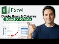 How to Delete Multiple Rows or Columns in Excel Based on Criteria 2026 Full Guide