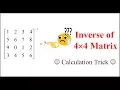 Inverse of 4x4 Matrix fx-570ES
