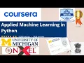 Applied Machine Learning in python university of michigan All weeks assignment and quiz Ans Coursera