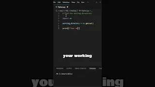 You should know how to get your working directory in Python 1 Part