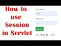 How to use Session in Servlet
