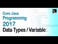 Core Java Programming 2017 Data Types and Variables