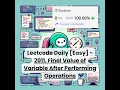 2011 Final Value of Variable After Performing Operations Easy Leetcode Daily 10-20-25