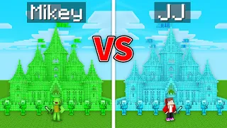 mikey emerald vs jj diamond kingdom in minecraft maizen 