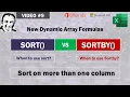 Excel Dynamic Array Functions - Sort Vs SortBy