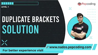 Duplicate Brackets Solution
