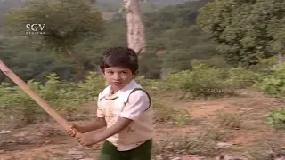 goons tries to take away kid puneeth rajkumar vasantha geetha kannada movie scene dr rajkumar