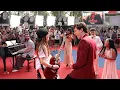 We surprised Tom Holland and Zendaya with AMAZING Titanium Flashmob at Spider-Man fan event