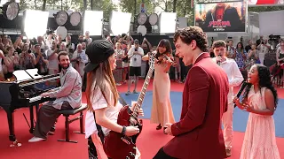 We surprised Tom Holland and Zendaya with AMAZING Titanium Flashmob at Spider-Man fan event 😍
